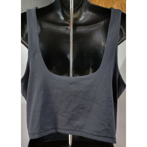 All In Motion Womens Black Crop Tank Top Recycled Polyester Spandex 1X - Picture 2 of 5